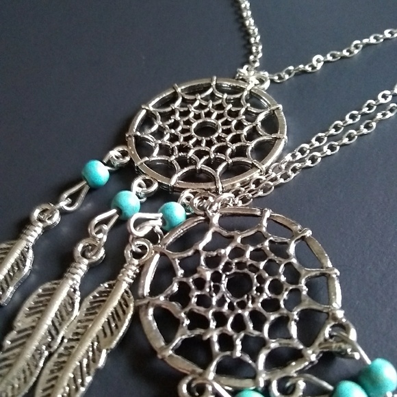 New Sexy Feather Tassel Pendant Boho Bead Necklace - Picture 3 of 4